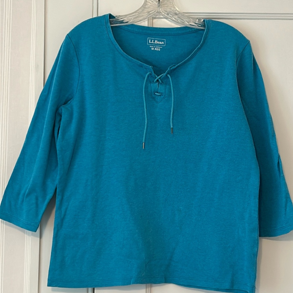 LLBEAN T-shirt. 3/4 length sleeve. Size M.